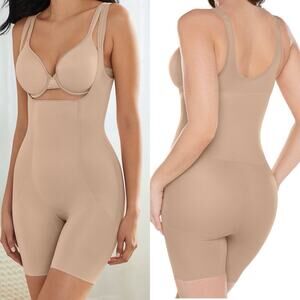 Miraclesuit Shapewear Beige Size XL, Torsette Thigh Slimmer, Body-Sculpting